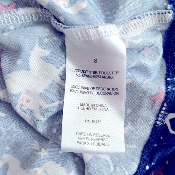 NANETTE Kids Girls Blue Cross-back Fit & Flare Unicorn Dress Sz 8 - Picture 7 of 8